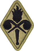 US Army Chemical Center and School OCP Scorpion Shoulder Patch With Velcro
